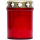 Set 20 candele rosii 20 ore cu capac metalic pentru cimitir 80 g K1-100 Zniczplast